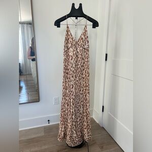 Ikat sundress w/ deep open back